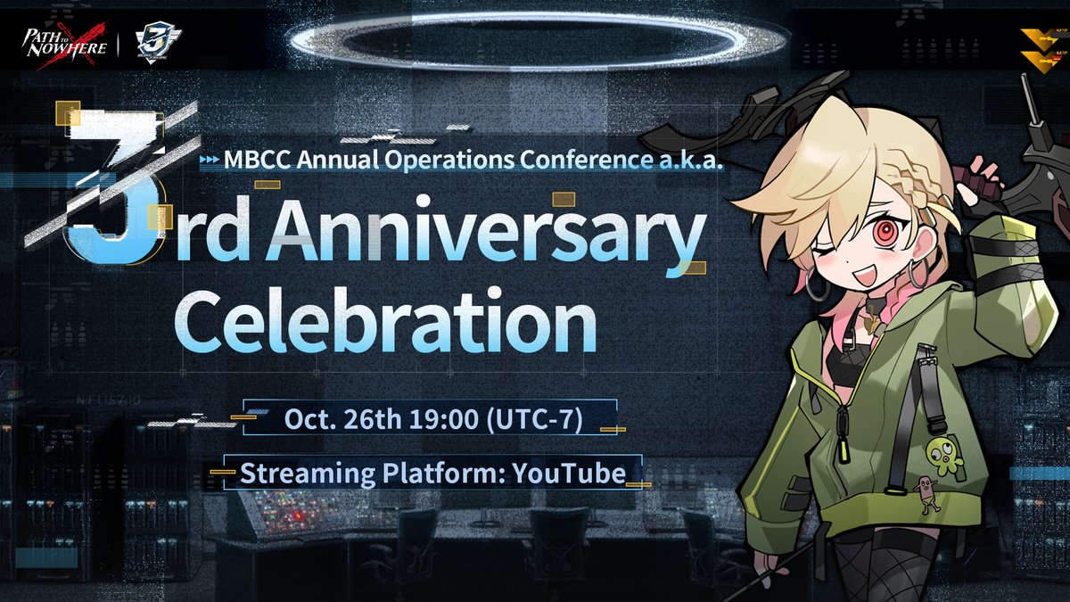 #3rdAnniversaryLivestreamPreview #Giveaway
Chief, retweet this post with your UID for a chance to win Hypercubes!
For every 300 and 600 retweets, 10 Chiefs will each receive 200 Hypercubes!

Now for the intel—
A sudden twist at the annual gathering! The Chief has gone missing,