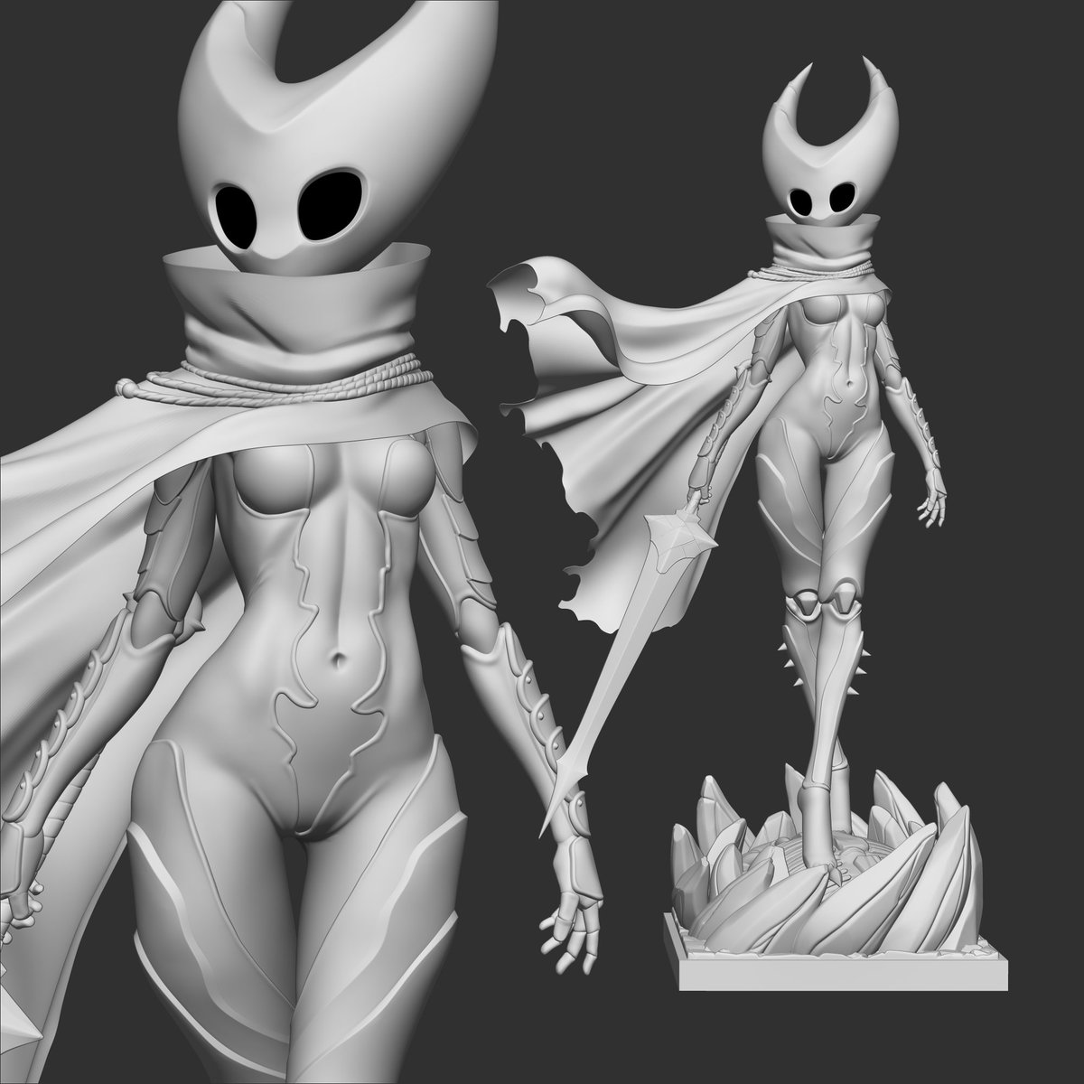 NavekStudio's tweet photo. Hornet! una muestra de lo que se viene, al fin estoy poniéndome al día.

#Hornet #Silksong #hollowknight https://t.co/7hNLW8A9py