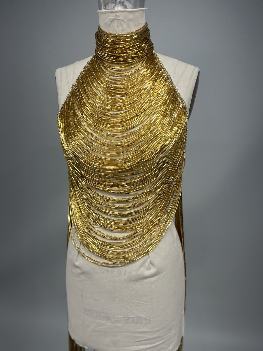 I don’t use twitter anymore, find me on ig (burlesquebrigade) just wanted to show off a recent project: 

I'm excited to share my first project in my new role as a Draper at my studio! I got to be project lead on this amazing beaded halter for the Victoria's Secret Fashion Show!