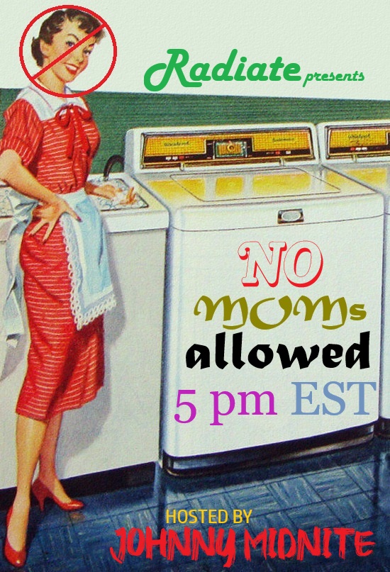 Let's get weird and have a smashing time on <a href="/johnnymidnite/">Reverend Johnny Midnite</a>'s #NOMOMSALLOWED
THE GRAND RETURN!
Classic Punk and Ska through the decades
Live and listen to the energy and life abound! 
Punk fury and freedom!
Streaming free on Radiate.fm at 5 PM Tomorrow Evening