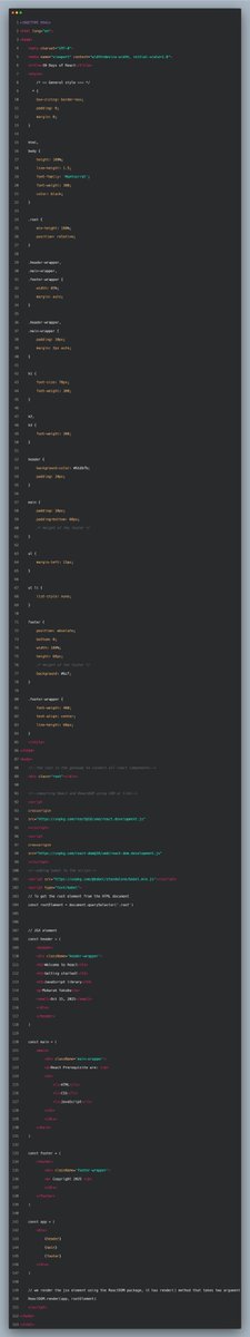mubaraqabba's tweet image. Styling in JSX: className and Inline Styles
in React JSX, we use 'className' instead of 'class' and 'htmlFor' instead of 'for' because these are reserved keywords in js
styling approaches:
- inline styles via style objects
- internal CSS with className
- external stylesheets…