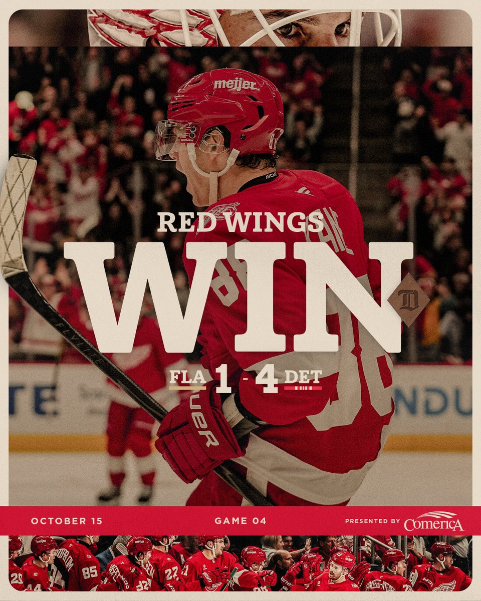 DetroitRedWings's tweet image. THAT'S A #REDWINGS W!!!