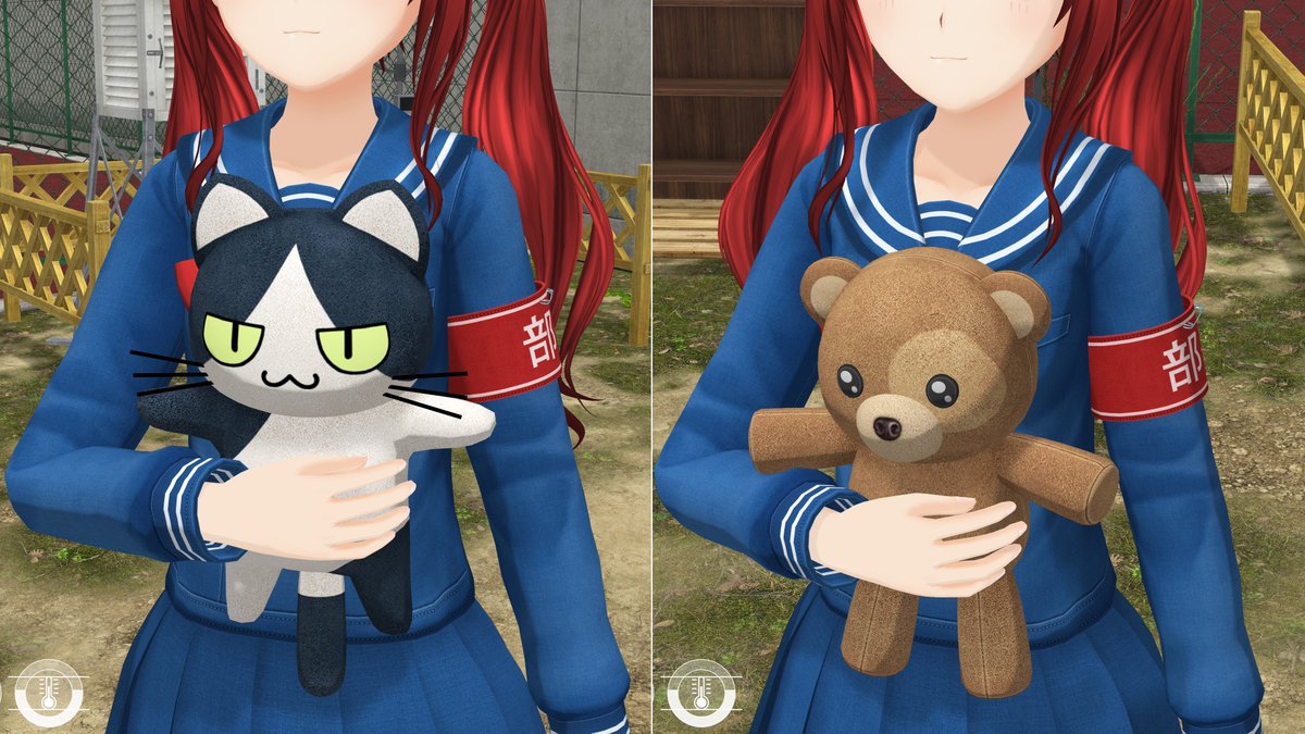 shoujo_city's tweet image. Plush toys I was experimenting with today (need one toy for one of new NPCs). Rigged and weight painted for ragdoll animations. Cat toy turned out looking much better, I think. #unity3d #indiegame #gamedev