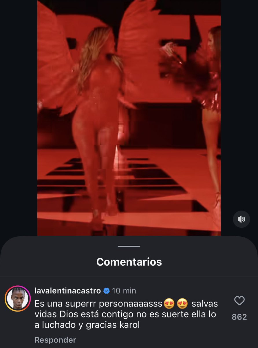 GRojito0's tweet photo. El comentario de Valentina Castro en el reel de Karol G 😭❤️ https://t.co/u6q7WtgnSb