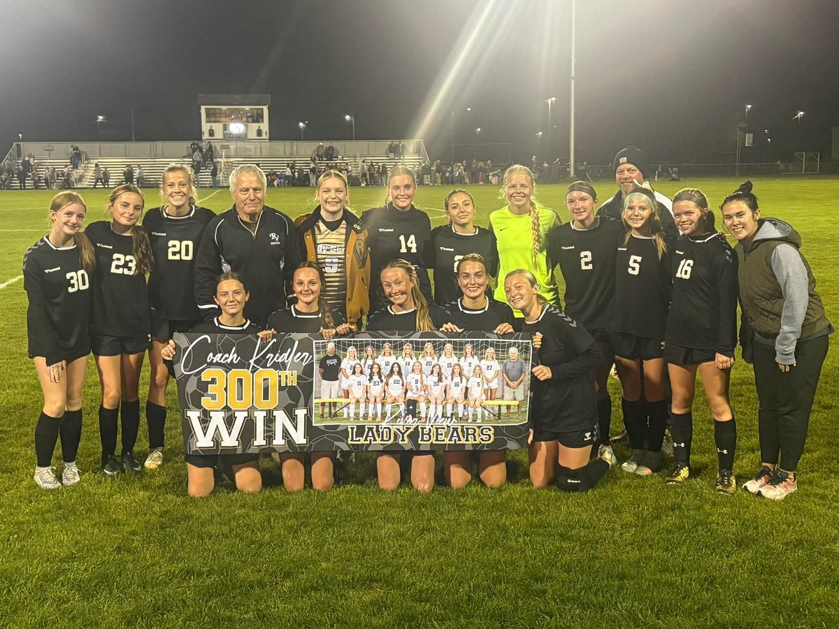 Congratulations Coach Kridler on 300 wins. Great job Lady Bears on winning your first tournament game.