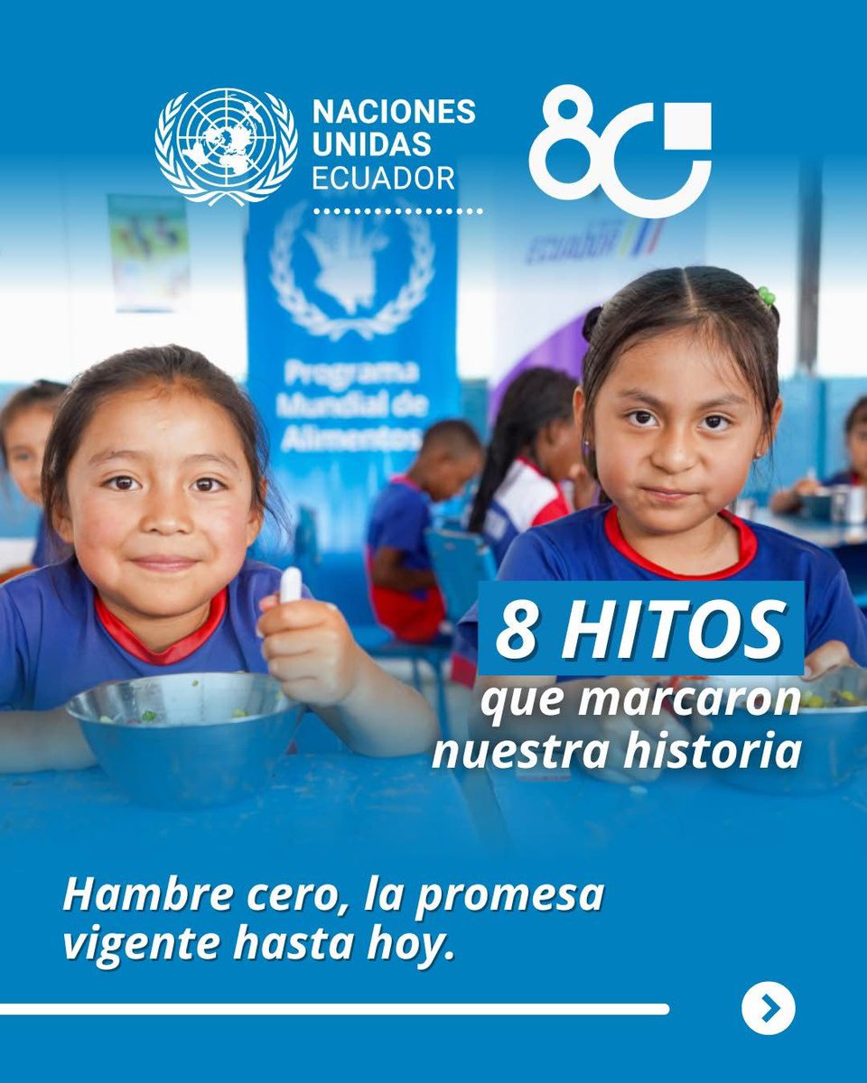 Desde 1969, la ONU a través del Programa Mundial de Alimentos trabaja junto  a Ecuador 🇪🇨 para que nadie se quede sin acceso digno a la alimentación.  El hambre cero no es, image size:960x1200