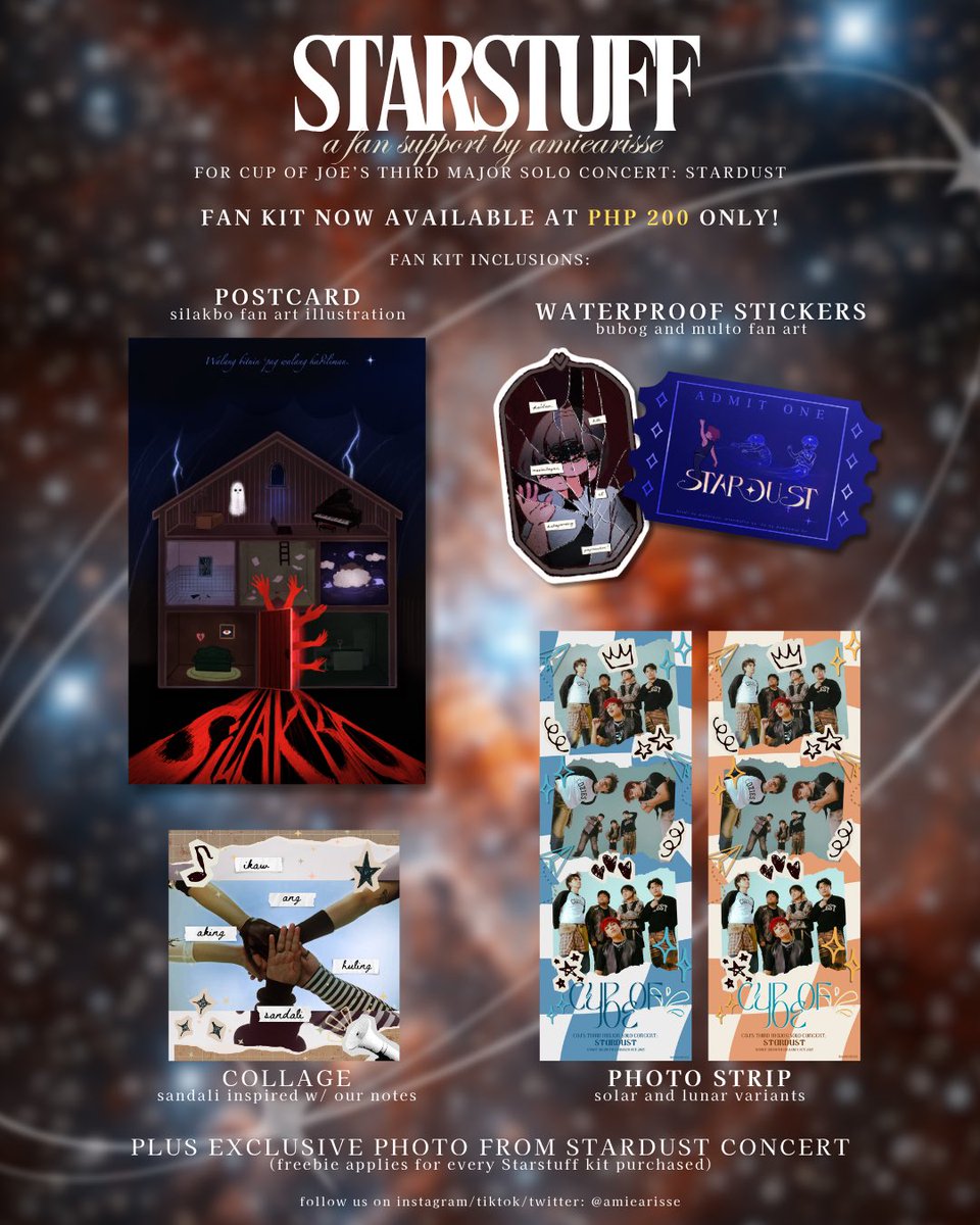 amiearisse's tweet photo. 🌠 Pre-orders for Starstuff Fan Kit are now open! 💫

Forms link: https://t.co/0tbkHBD278

Please RT to spread the stardust! ✨

#coj #cojtwt #cojstardusttheconcert https://t.co/i4vHzbAFMH