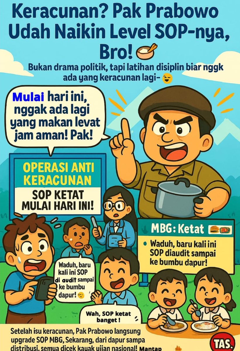 Bukan drama politik, tapi aksi nyata! Pak Prabowo naikin level SOP MBG biar nggak ada lagi kasus keracunan. Disiplin dan ketat demi makanan aman untuk anak bangsa #LanjutkanMBG
. 
Yati Merokok Selingkuh #youtubedown Tzuyu #VSFashionShow TWICE LIGHTS UP VSFS #JG1stFMinAtlanta