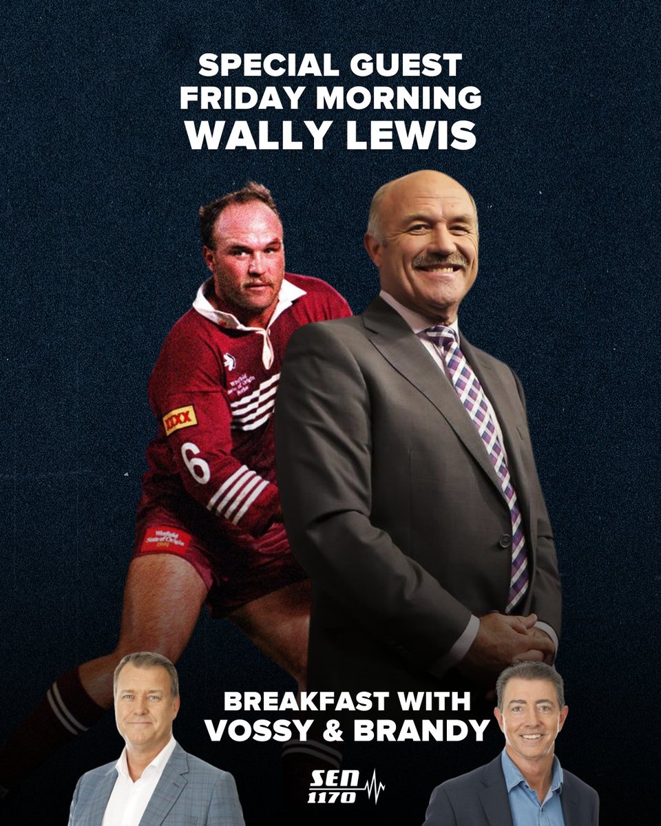 KickOffSEN's tweet image. The King has landed! 

Listen to Wally Lewis from 6am on Breakfast with Vossy and Brandy.

#NRL