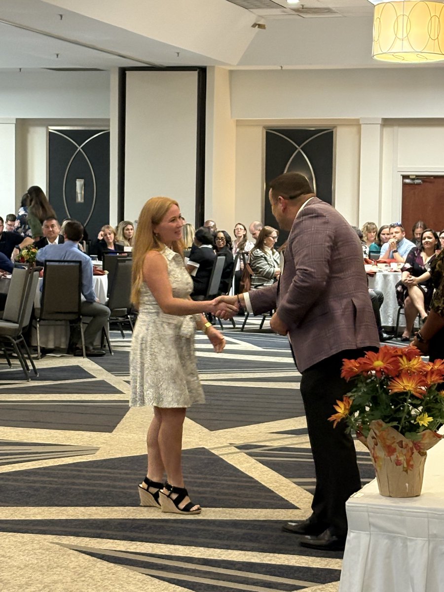 OldHundredES's tweet photo. Tonight, we got to celebrate our 2025 Teacher of the Year, Mrs. Jessica Harrington, at the CCPS Gold Star Gala! 💫 #belonggrowsoartogether 💙💚 @ccpsinfo https://t.co/WIZePIDP21