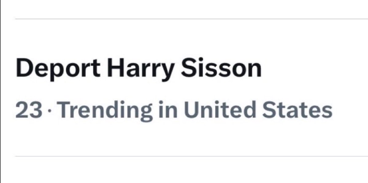 Deport Harry Sisson!   🤣🤣🤣

#DeportHarrySisson