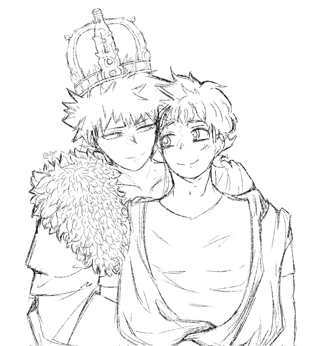 Alkch2's tweet photo. The king and his queen 🧡💚
#BKDK #MHA https://t.co/T8ULfmoKwK