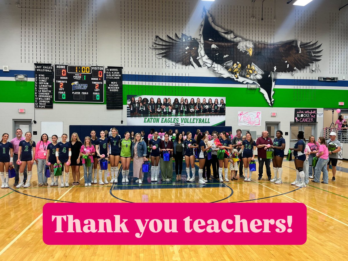 Thank you teachers for everything you do for all of our athletes! We appreciate you! #eaglefamily 🦅🏐💚
