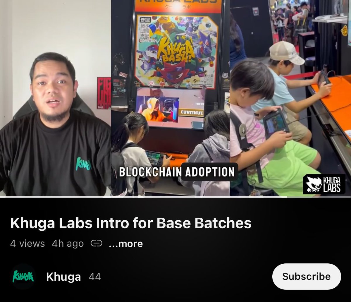 When <a href="/baseindo/">Base Indonesia</a> was formed and <a href="/angelinevivian_/">avivian.base.eth 🇮🇩🎮</a> became the Country Lead, I made a promise to myself that we’d bring <a href="/Khugaverse/">𝗞𝗛𝗨𝗚𝗔</a> <a href="/GudPaw/">G-Paw ⚔️</a> one of the most promising local games to <a href="/base/">Base</a> ecosystem.

Now it’s happening, they're joining Base Batches 002 🤝

FYI, Khuga will also