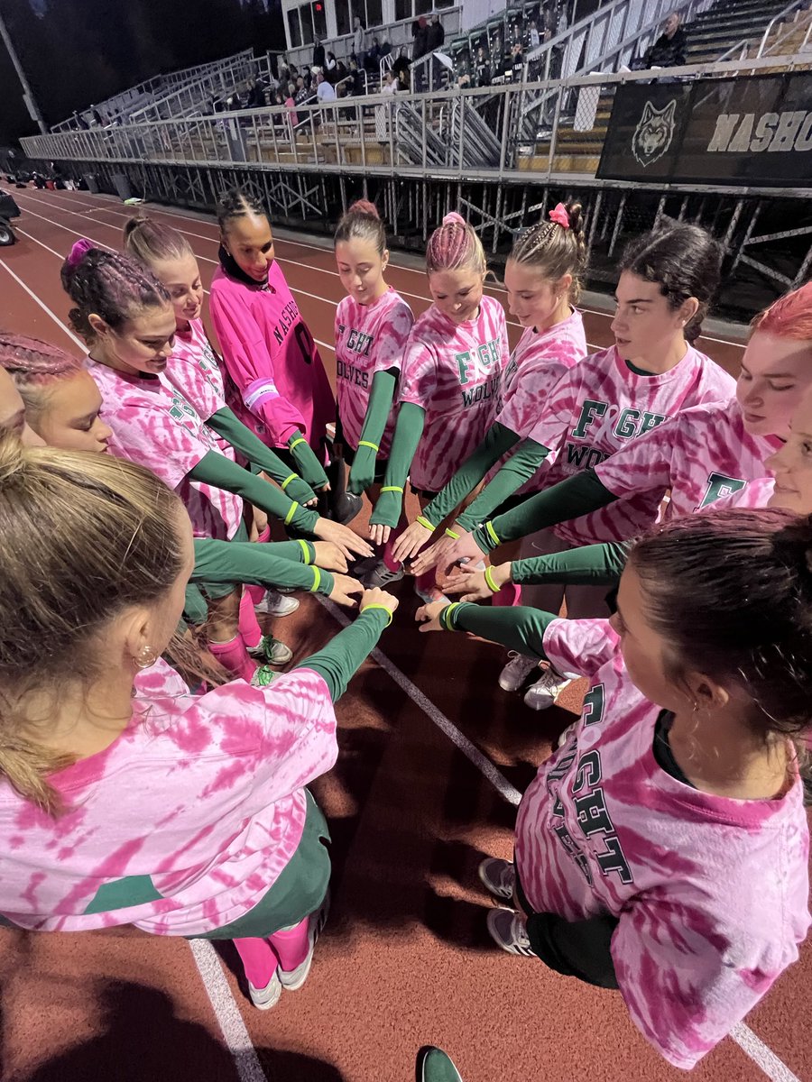 NashobaFH's tweet photo. Tonight was about more than field hockey. 🎗️It was about the people we play for. 💗 Those who’ve fought, are fighting, and those we’ve lost. Grateful to have our MS &amp; youth teams with us. Maddie Henry earns the stick for doing whatever the team needs.  #PlayForaCause https://t.co/wvty9bwkuT