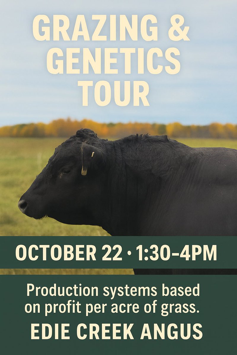 Join us one week from today!!

Come tour cattle and have conversations about production systems built around profit per acre of grass — practical grazing and genetics insights for real results.

If none of that interests you, just come for the coffee and homemade donuts! 😁