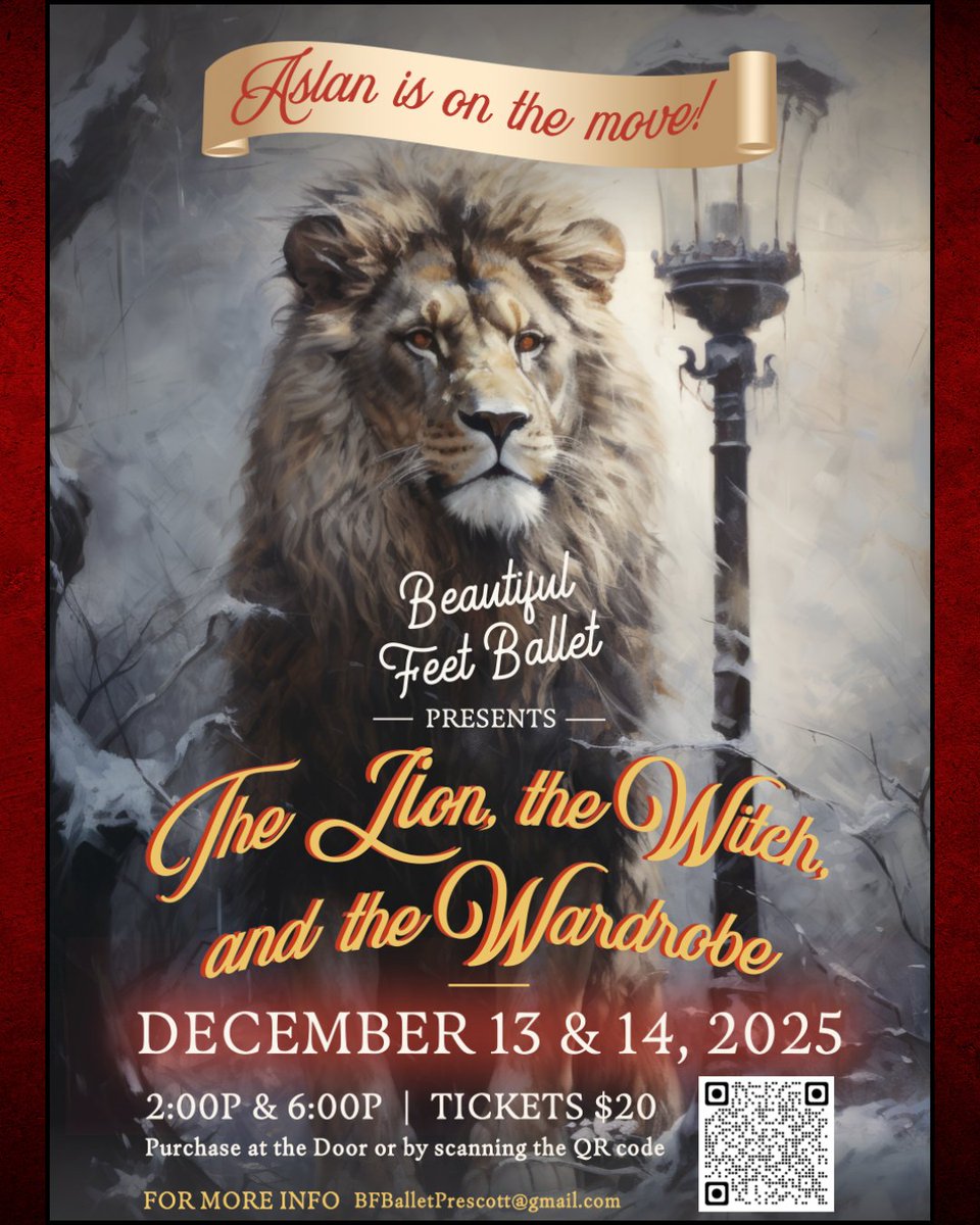 PrescottNOW's tweet image. Beautiful Feet Ballet will present "The Lion, the Witch, and the Wardrobe" on December 13 and 14 at the Ruth Street Theater in Prescott. For more information check the Prescott NOW event listing at prescott-now.com/event/beautifu….