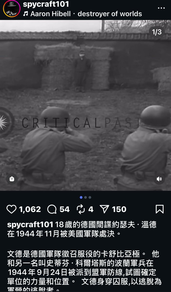 二戰時，納粹德國幾乎佔領全歐洲

當時與盟軍作戰德軍中，有大量被抓兵的波蘭人等佔領區成年男性

甚至，有波蘭人被要求當間諜刺探美軍防線，被美軍發現後槍斃

台灣很多藍白支持者其實極度無知，以為台灣被併吞不會影響親中的自己

事實上，台灣人到時一定被迫穿上解放軍制服推上前線，死在美軍炮火下