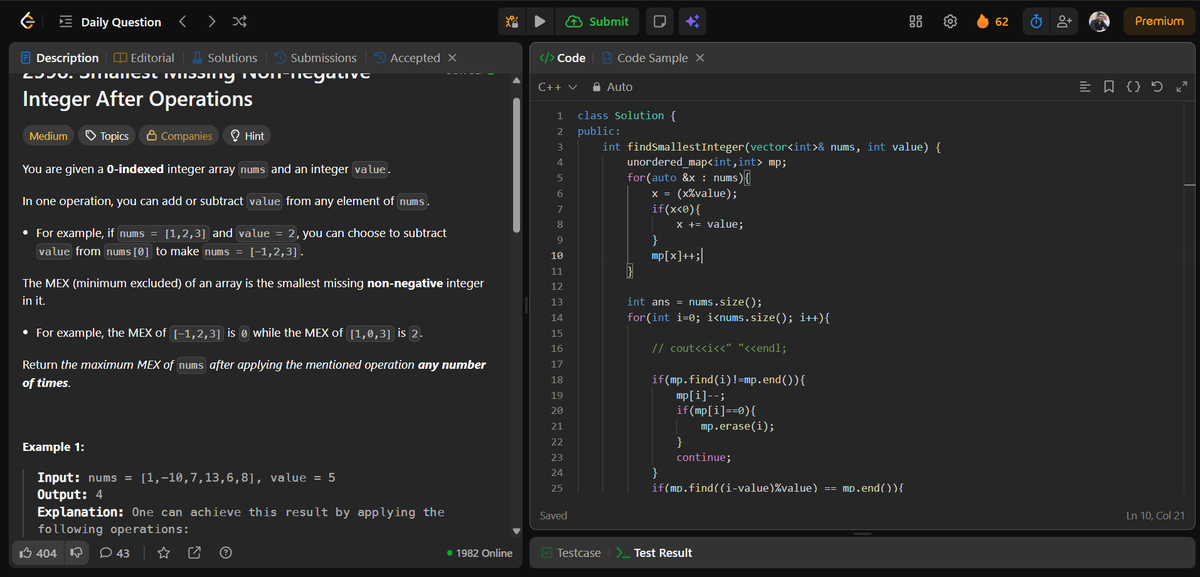 _Shiva_iitp's tweet image. Today's #Leetcode #POTD
Struggled a lot with edge cases on this one, but after some calm thinking, I finally cracked it.
And I did other small solution too, But uploading this one because it is what I did first time.
Looking forward to tackling more such problems! 🚀…