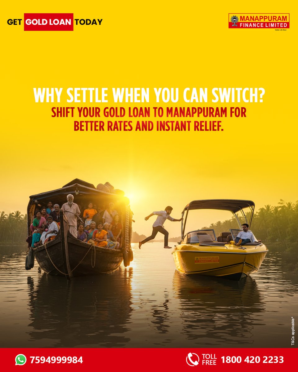 ManappuramMAFIL's tweet photo. Switching can save more than you think. Move your gold loan to Manappuram and enjoy lower rates, instant relief, and peace of mind with trusted support.

Apply now: https://t.co/slbX3M3Nrm

*T &amp; C Apply

#UnlockWithManappuram #GoldThatWorks #SmartUseOfGold #LowerInterestLoans https://t.co/2VzJYUIu0f