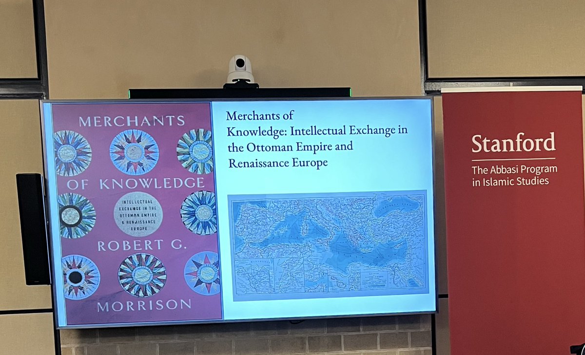 Tremendous book talk at Stanford's Abbasi Program in Islamic Studies and History Department, featuring Robert G. Morrison’s "Merchants of Knowledge: Intellectual Exchange in the Ottoman Empire and Renaissance Europe” 👏🙏
