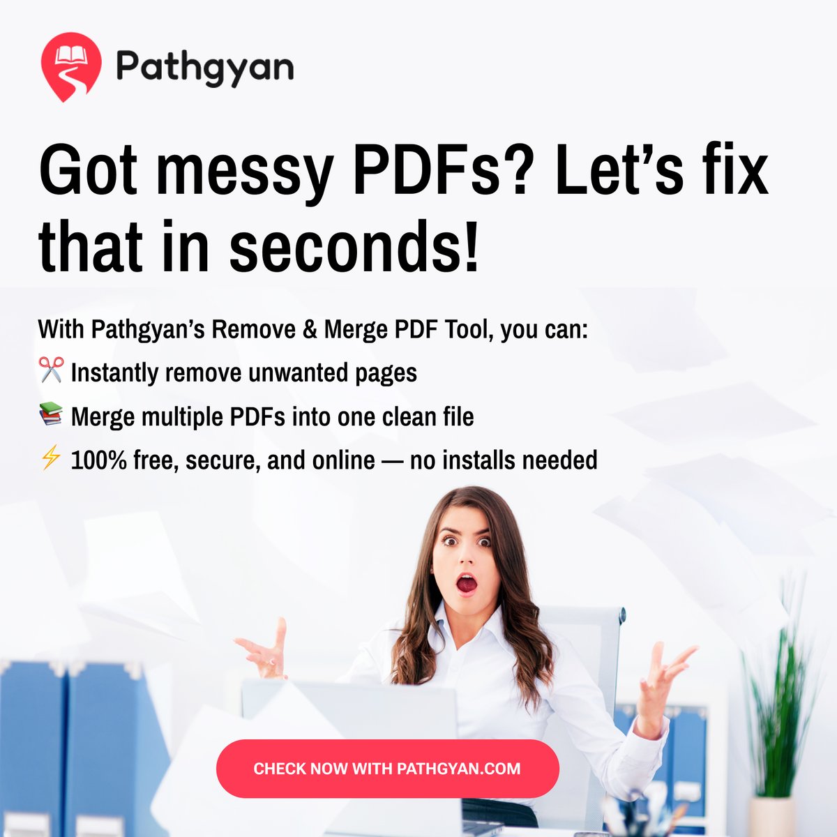 PathGyan's tweet image. Messy PDFs? 🌀
👉 Try it now: pathgyan.com/remove-page-an…
.
✂️ Remove unwanted pages
📚 Merge files seamlessly
💻 100% free &amp;amp; online
.
#PDFTools #MergePDF #RemovePDFPages #Productivity #WorkSmart #Pathgyan #OnlineTools #TechTrends #DigitalTools #FileEditing #FreeTools