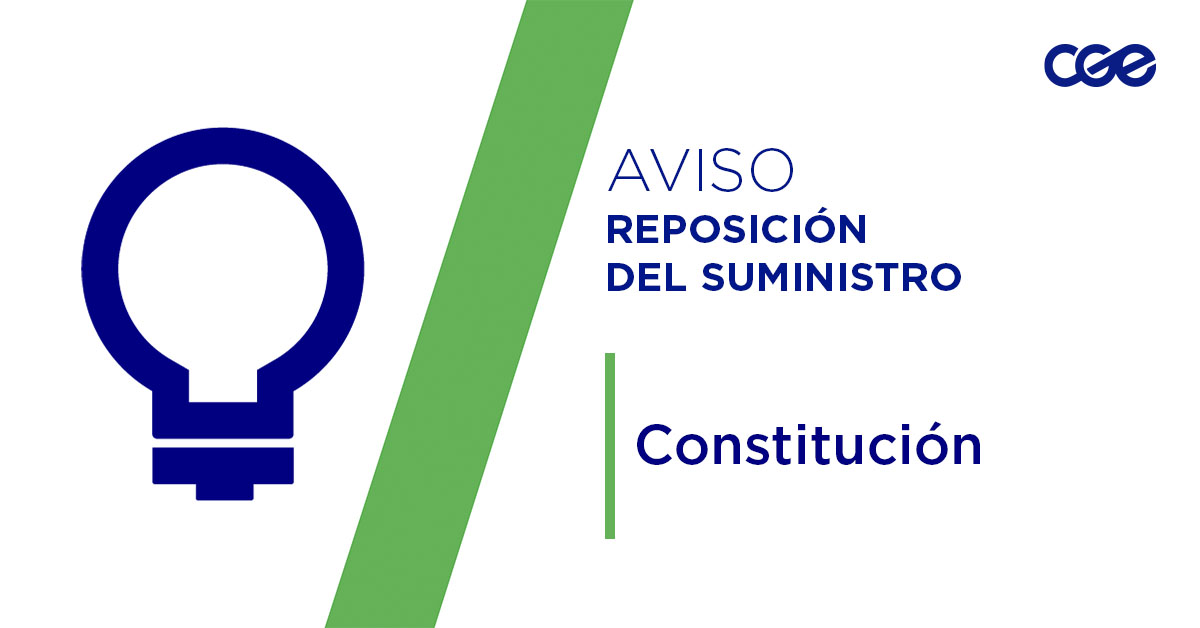 Informamos a nuestros clientes de los sectores de K-708, Muelle Nuevo; en la comuna de #Constitución, la normalización del servicio. Verifica tus automáticos, si continúas sin energía, comunícate con tu número de cliente a nuestros distintos canales de atención 📲 y te ayudaremos