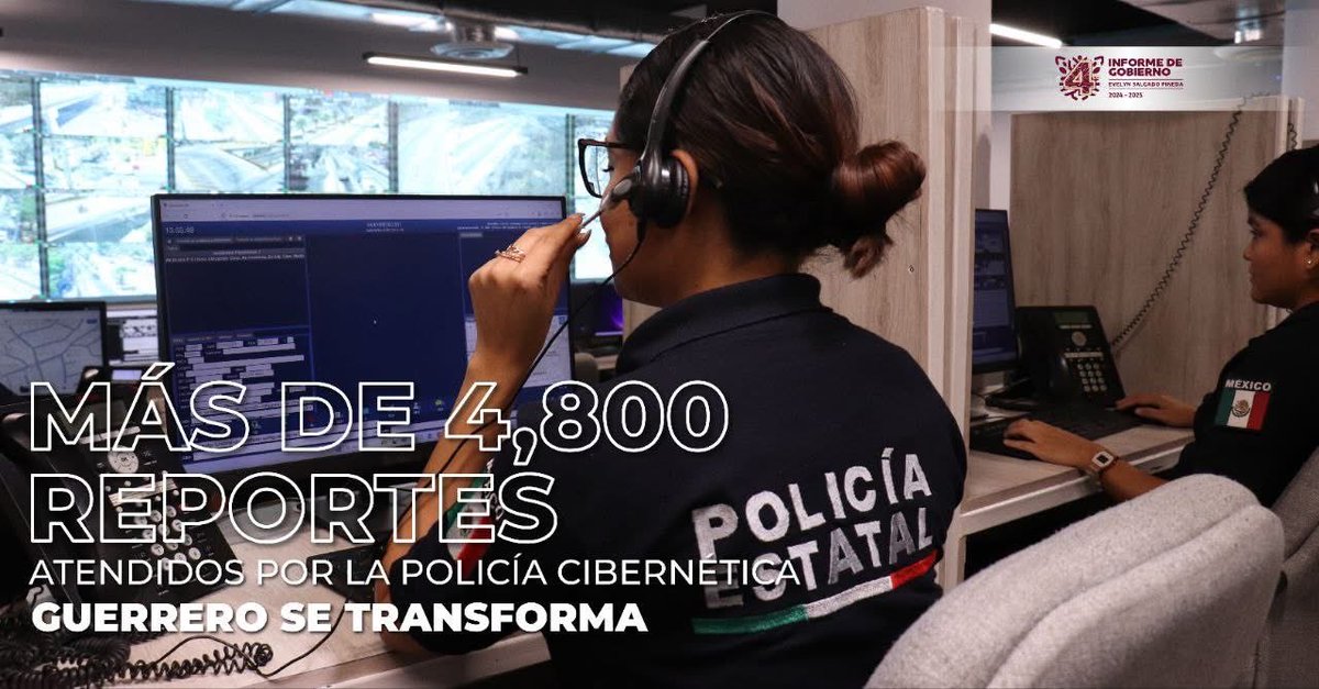 ¡#GuerreroSeTransforma con más seguridad digital! 👩🏻‍💻 🧑🏻‍💻

Porque la violencia digital también afecta la vida real, durante el cuarto año de gobierno, hemos atendido más de 4 mil 800 reportes a través de la Policía Cibernética, brindando protección y acompañamiento a la ciudadanía.