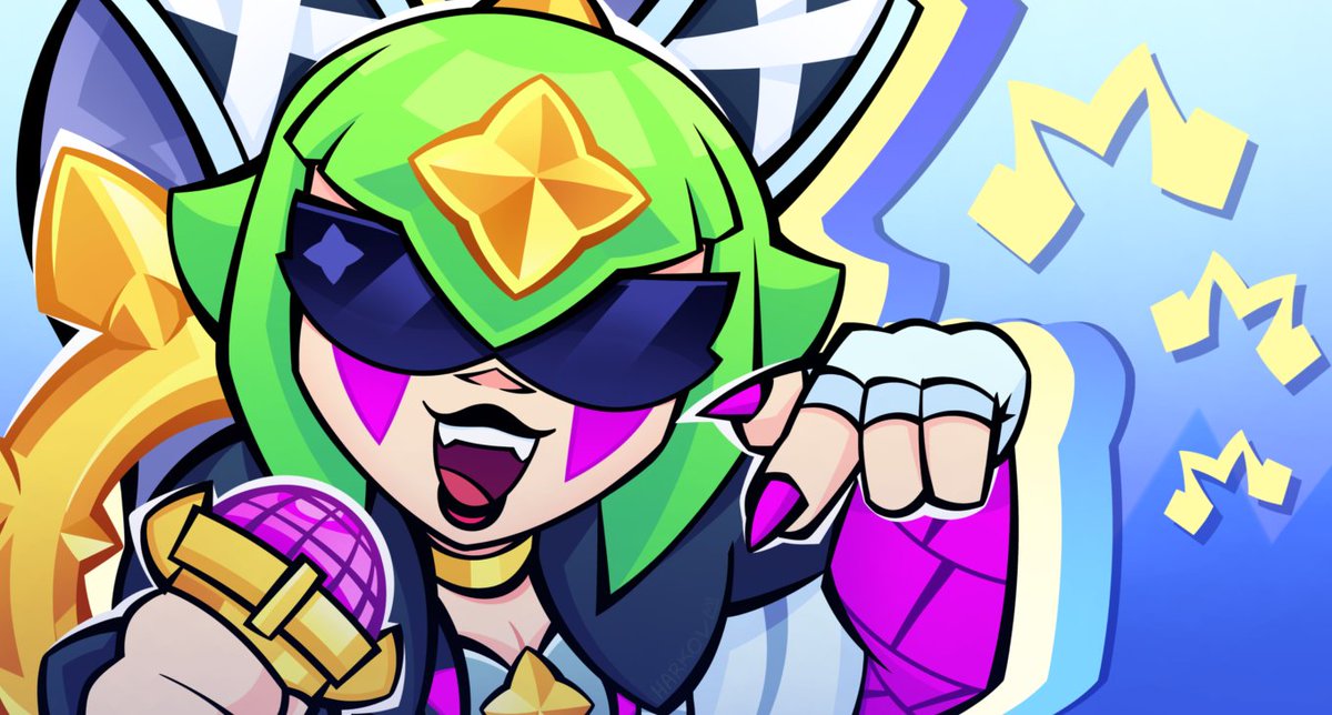 hharkov_'s tweet photo. Pop, Blackgreen &amp; Redwhite Melodie art what I made for the discord bot #BrawlDex 🎵✨

#BrawlStars #BrawlStarsArt #melodiebrawlstars https://t.co/bQIzQLBdPY