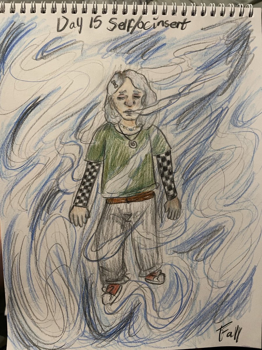 1gravityFALLs1's tweet image. I might stop posting here, I get no likes
TMAtober day 15 
Self/oc insert 
Myself in the lonely
#tma #art #inktober #tmatober