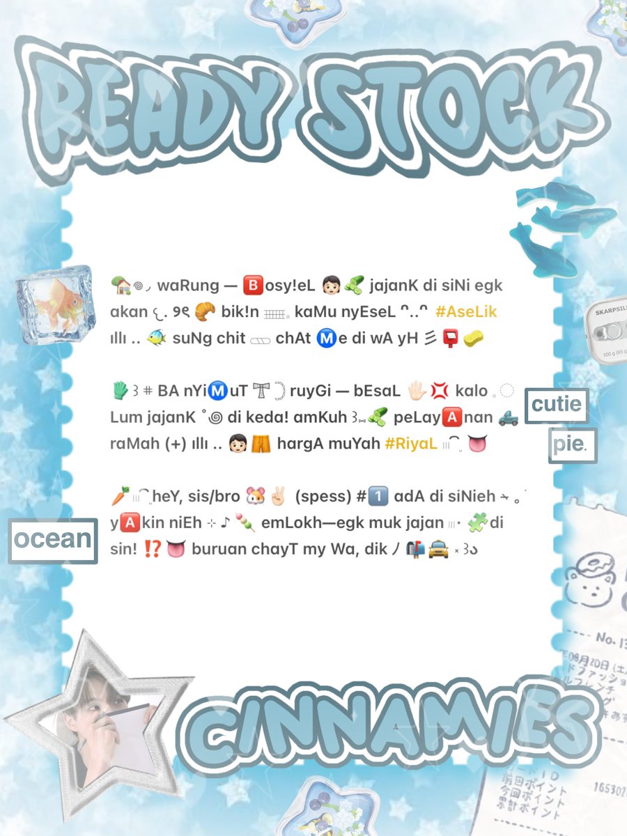 cinnyamies's tweet image. ıll.. help repost? thankies 🥣🥕

᭺ ｡ׁ helLo 🐹🧩 YEAY! wording bio ready stock niE 💒 dEngan harg🅰️ 3.500/each 𓏼 ͡ ֪  🚖 hari enih juga ada 1 wording bio free yang dijajanin sama akak @lyxliy bebas mw pilih yg mana, klo mw bisa sung chat ak yH ˚.🍋

#zonauang #zonajajan