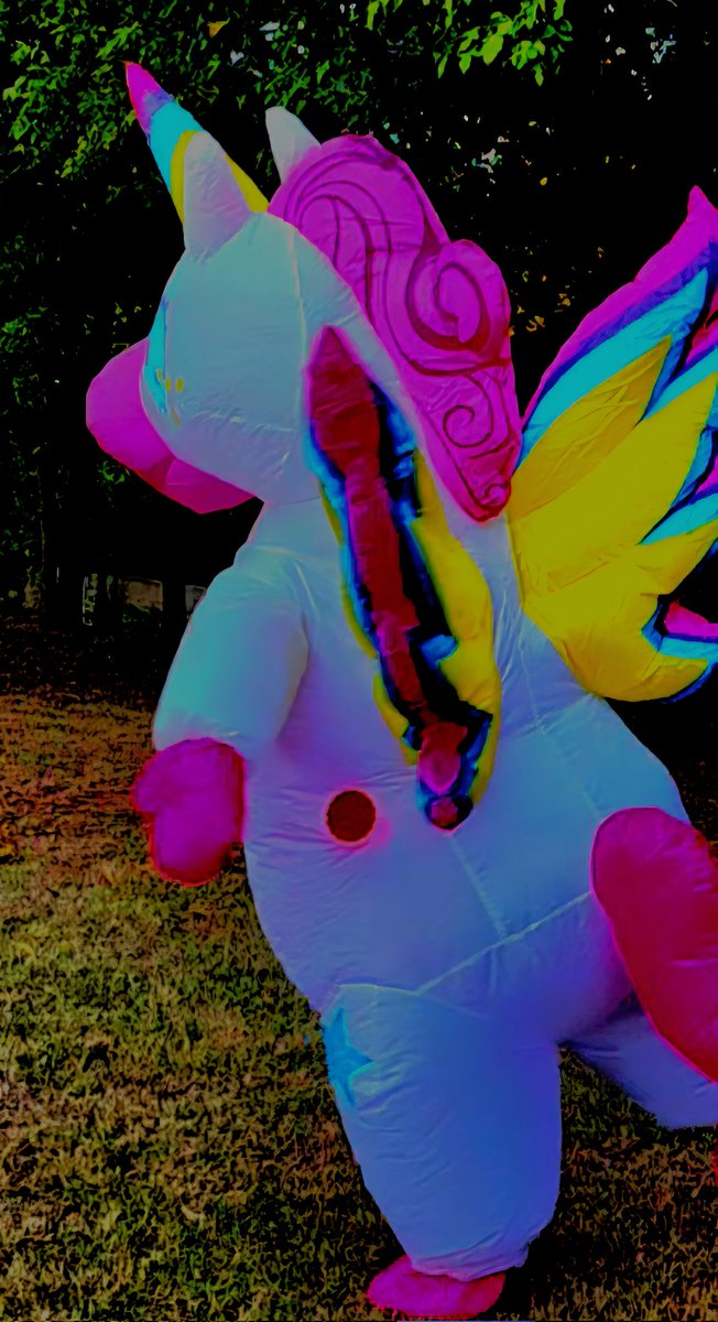 GeorgeHuebsch's tweet photo. When I'm the unicorn, I sing Pink Pony Club! https://t.co/xRR8SugMEc