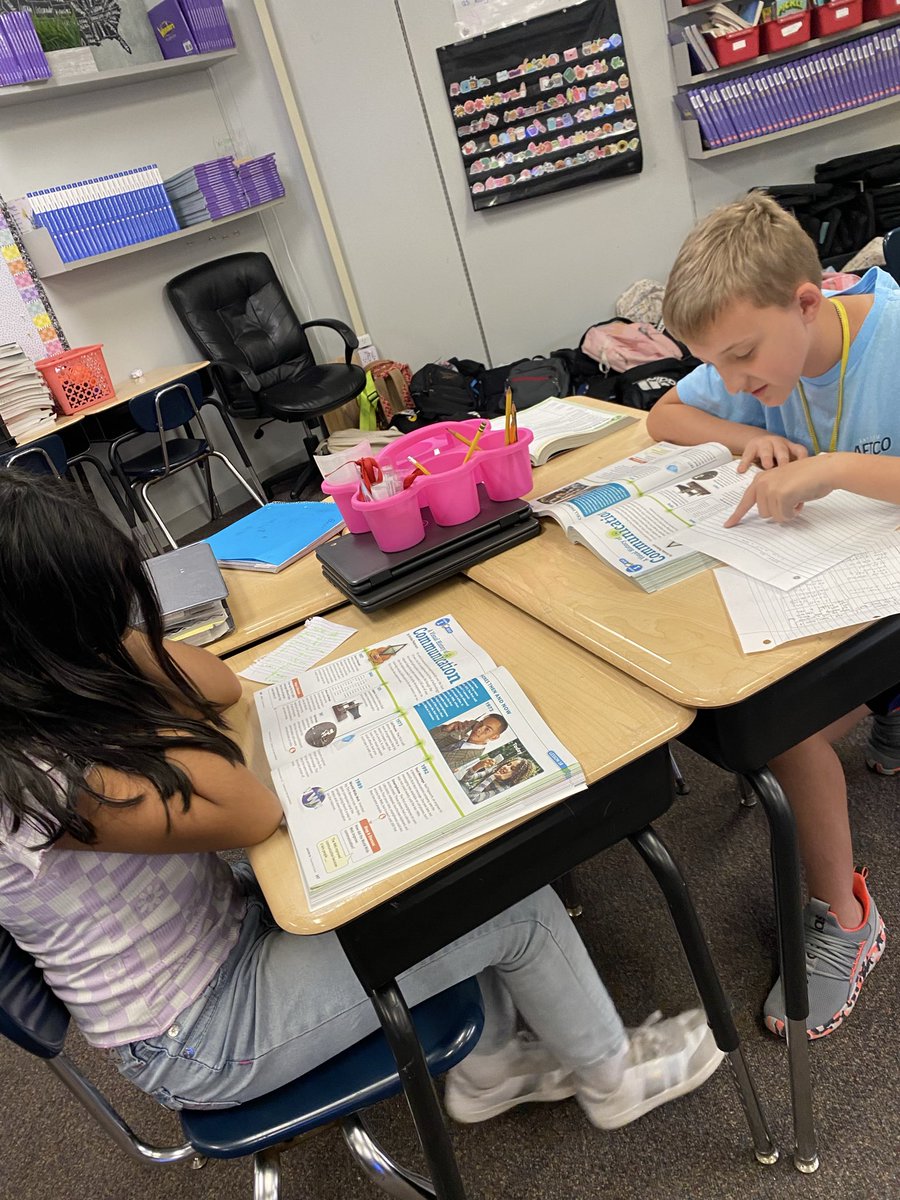 Mrs. Bauman’s 5th graders read about different forms of communication and learned how to communicate by writing notes to each other in Morse Code. Can you figure out this word using Morse Code? 
--·
·-
-
·
·--
·-
-·--