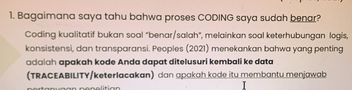 psychologays's tweet image. acuan gwh selama ngerjain kuali, tapi ditekenin ke “coding kualitatif bukan soal benar/salah”
