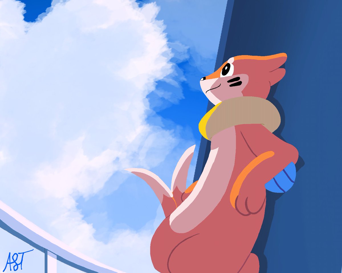 Mire en pinterest un frame del anime de pokemon, asi que lo recreé a mi estilo. Talvez alguien sabe el contexto de la escena ya que no he visto el anime.

#buizel, #pokemonfanart, #pokemkon, #pokemonanime, #ibisPaintX.