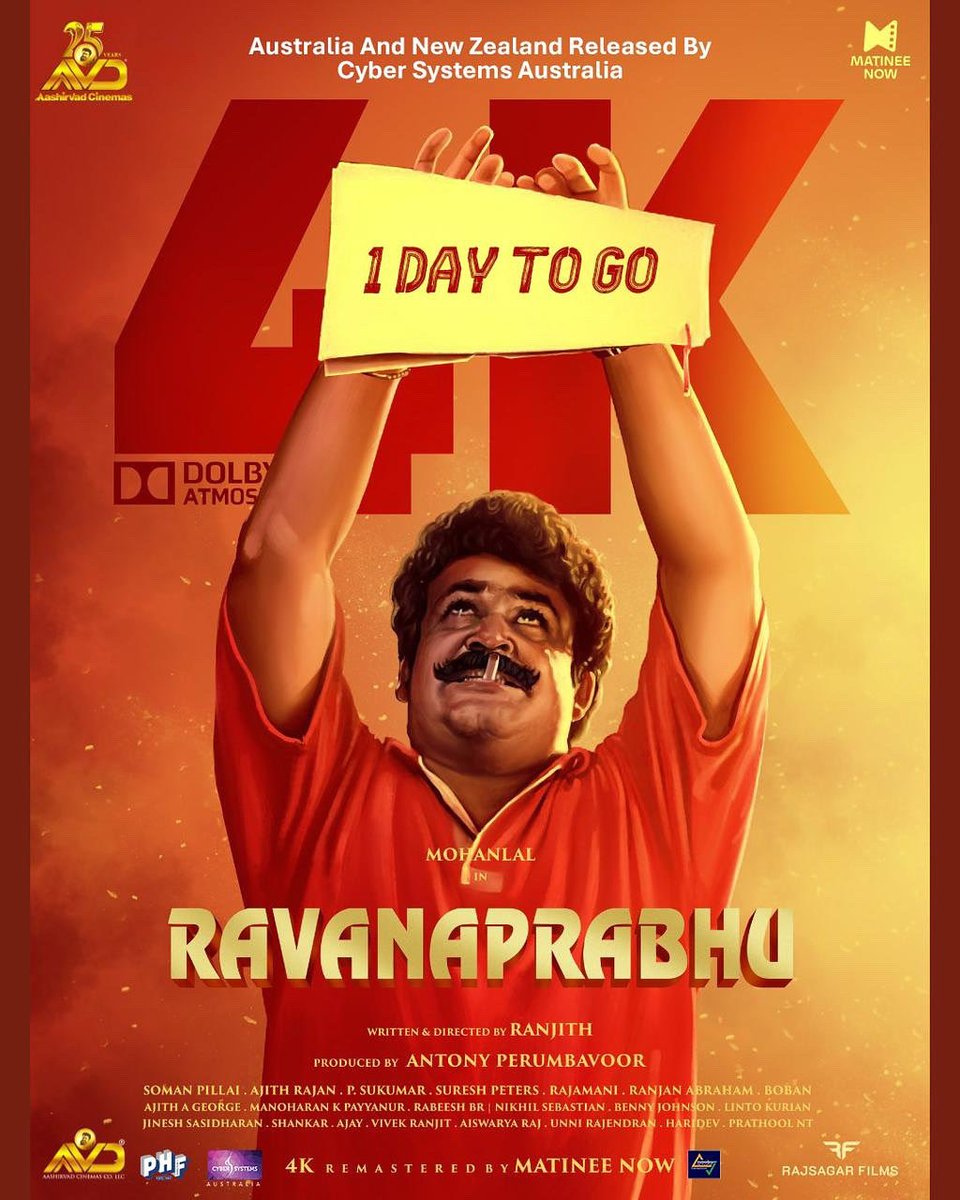 1 day to go🔥
#Ravanaprabhu4K