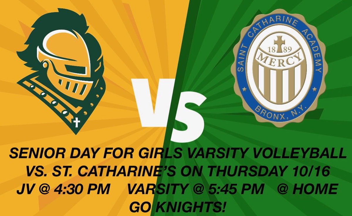 Please come down and support our Girls Volleyball teams as they play their last home game . GO KNIGHTS!