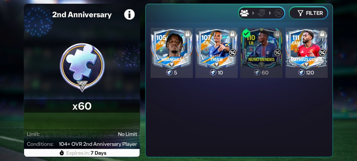 Who did you pick? #FCMobile 
▫️60 Shard
           or
▫️5K Ex. Time token