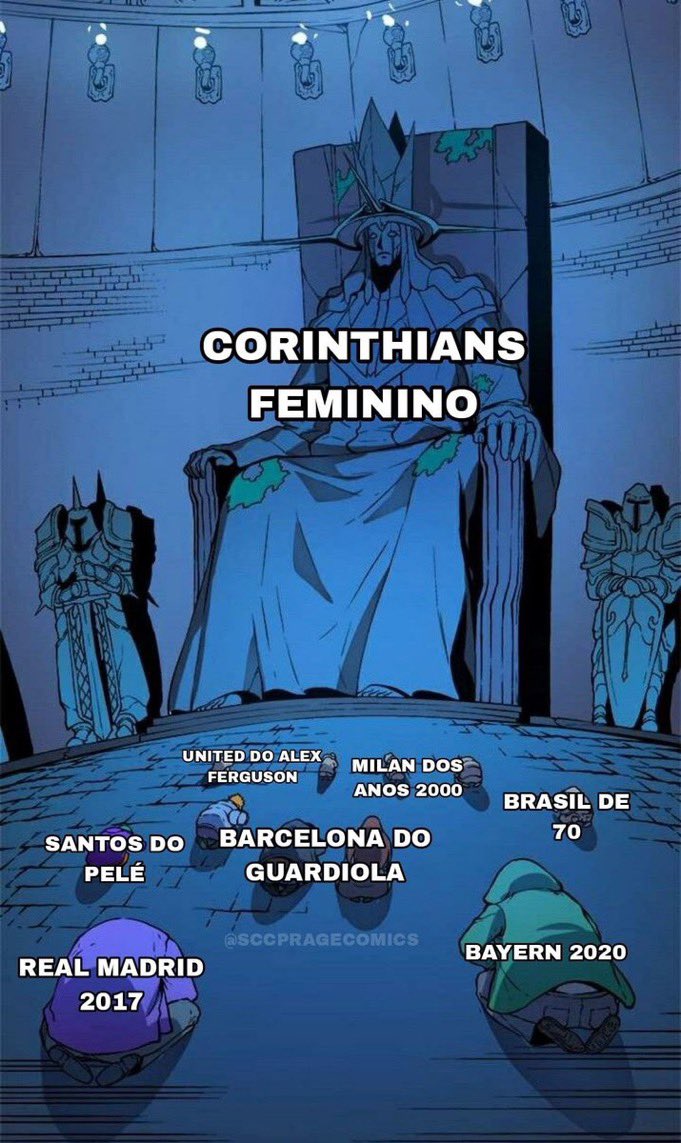 No dia que o Corinthians feminino classifica pra final da Libertadores, o masculino vai perdendo pro Santos... pqp