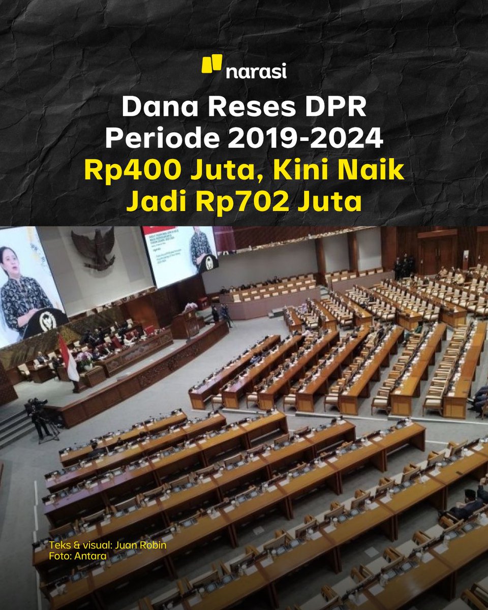 Sejak Mei 2025, anggota DPR mulai menerima dana reses Rp702 juta.

Wakil Ketua DPR Sufmi Dasco Ahmad menegaskan kegiatan anggota DPR bertambah dan penggunaan anggaran ini akan bisa dipantau lewat aplikasi khusus. 

Tak cuma itu, seluruh anggota DPR wajib melaporkan kegiatan di