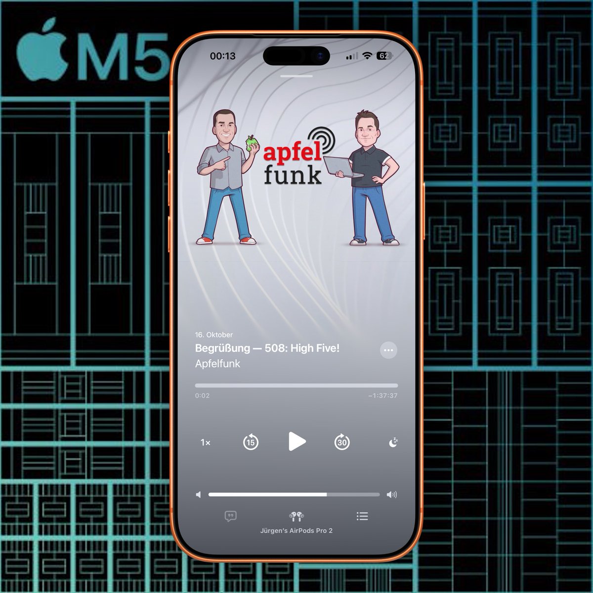 metacom79's tweet image. Der neue @Apfelfunk Podcast — 508: High Five! mit den beiden Apple-Nerds @maltekir und @jcfrick live am Mikro