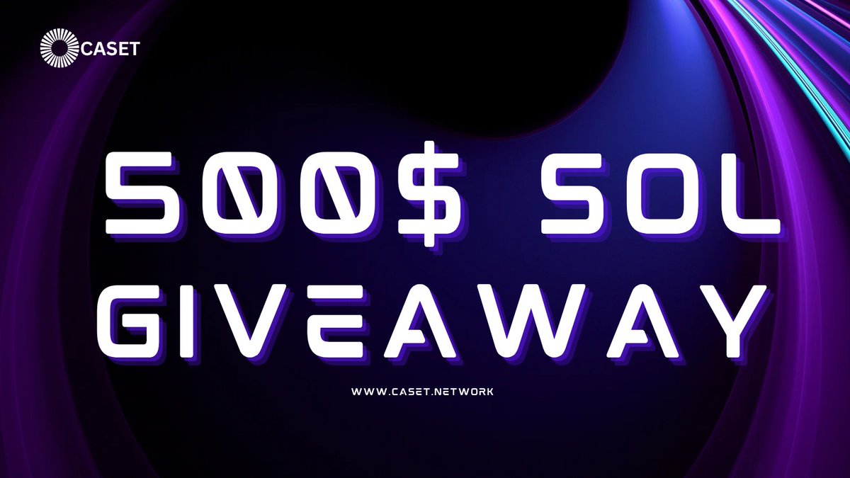 casetnetwork's tweet image. $500 in $SOL giveaway
- Follow @casetnetwork
- like + retweet
$25 would be sent to 20 winners. 🔔