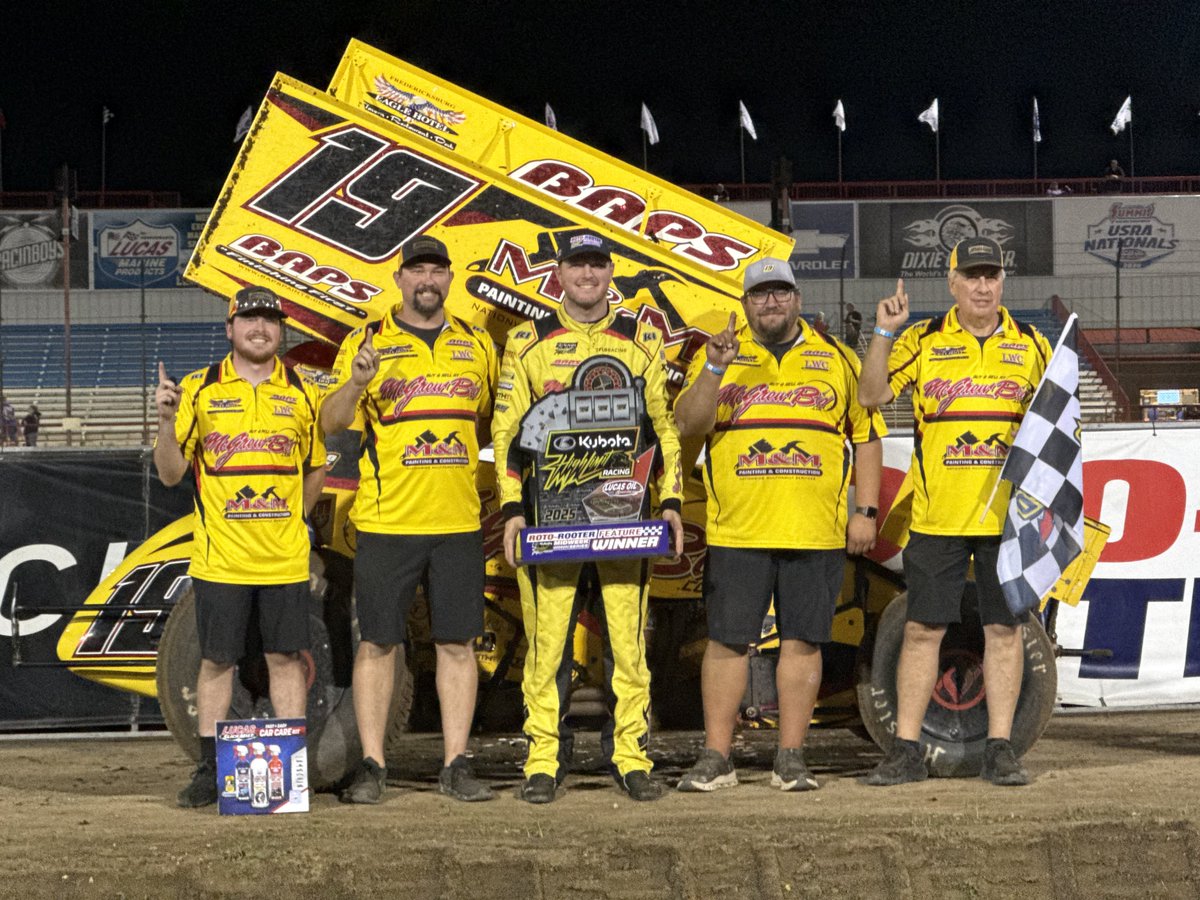 That’s a whole handful of <a href="/Casm_Safety/">CASM Safety Products</a> Win Stickers for the Murray-Marks Motorsports #19 this year!

It’s @BMRacing19’s eighth-career trip to @WhiskeyMyers Victory Lane with @Kubota_USA High Limit Racing.