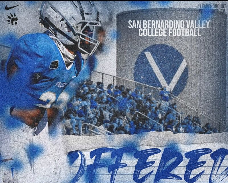Blessed to receive an offer from San Berdino Valley college thank you @coach_burns08 <a href="/CS904_/">Coach Cam</a> <a href="/ACHSRecruiting/">Atlantic Coast Football</a>