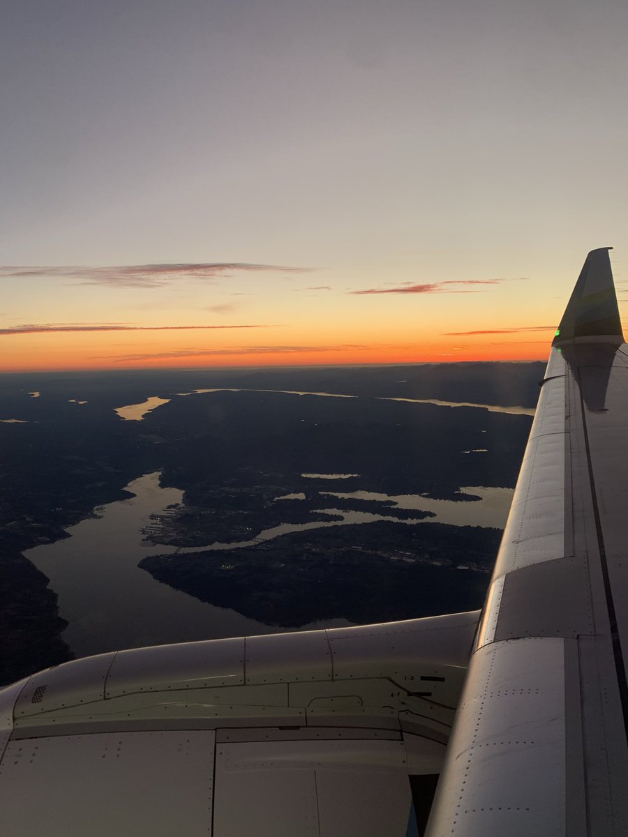 The last flight I was just on, I got to quite literally watch the sun set from my window seat and it was the most incredible thing I’ve seen and I fear my iPhone XR camera could never do it justice 🌅
