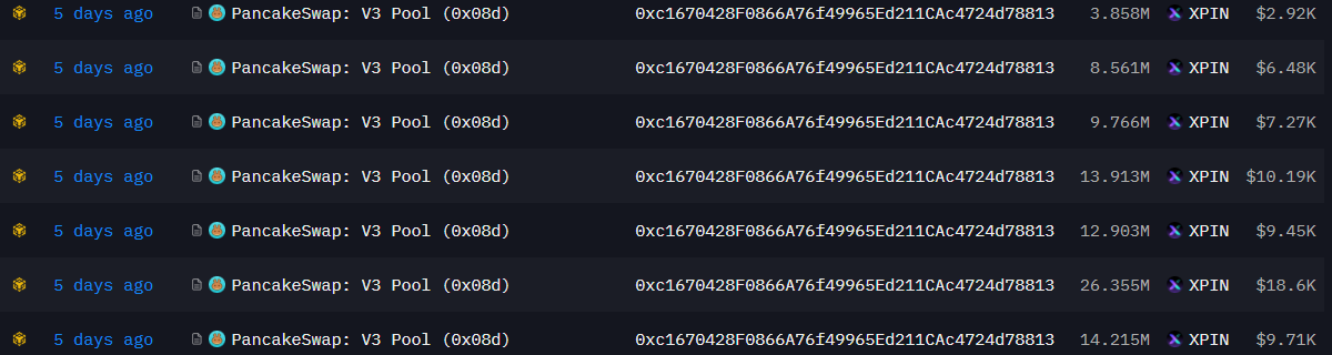 Eveningtraders's tweet photo. $XPIN Top Whales Accumulating
Several top whale wallets have recently shown renewed interest in $XPIN, steadily accumulating through both stable and volatile market conditions 

Top 1 EOA accumulated 992,863,382 $XPIN (~$1.01M) via an intermediary wallet a few days ago
Address: 0x2F20175F9054767c3618055ae37c09550Fe38E1D

Other Top EOAs have also been actively accumulating:
> 0xe17cA64181915479dEC21fcFb4E43974621A9DC4 accumulated 146.28M $XPIN (~$148.31K)
> 0x7e23871ddc5c763B608EFadAE6520a40Da91C0CE accumulated 105.91M $XPIN (~$107.38K)
> 0xc1670428f0866a76f49965ed211cac4724d78813 has been accumulating since 2 months ago and DCA’d more during the recent crash — now holding 103.96M $XPIN (~$104.89K)

Catalyst:
@XPINNetwork launches its PayFi staking program offering up to 365% APR, designed to drive token demand and ecosystem growth

Consistent DCA behavior from these top EOAs signals growing confidence in $XPIN’s outlook despite recent volatility
#DEPIN