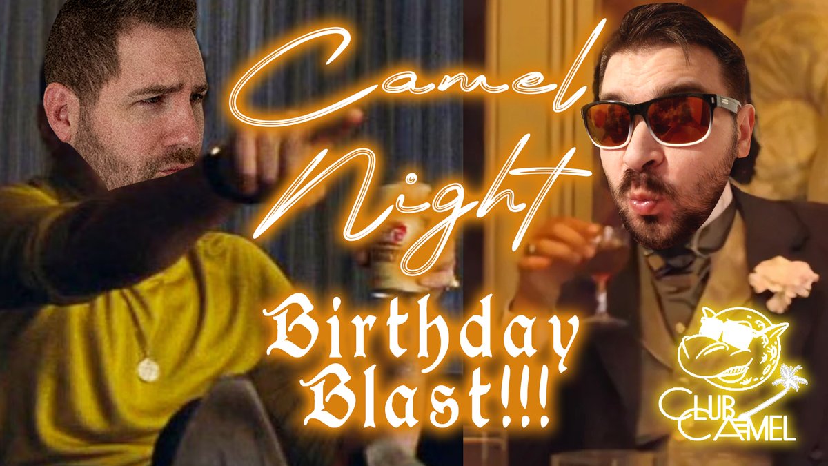 SPECIAL Camel Nights Birthday Stream. Streaming AGAINST known riggers like <a href="/LordRaptor_WC/">LordRaptor Jesus</a>... THANKS?  w/ <a href="/mb0053/">Mélanie B</a> <a href="/ReplicatorComic/">Rob Arnold -Replicator 4!</a> <a href="/FillPops/">Phill Diaz</a> 
Link: youtube.com/watch?v=QAN7wd…