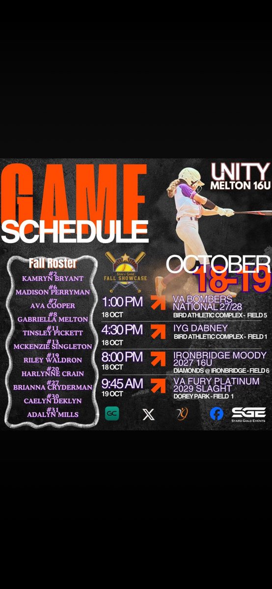 Excited to hit the field again with these ladies! Let’s go U!!! <a href="/UnityMelton/">Unity Melton 16U</a>