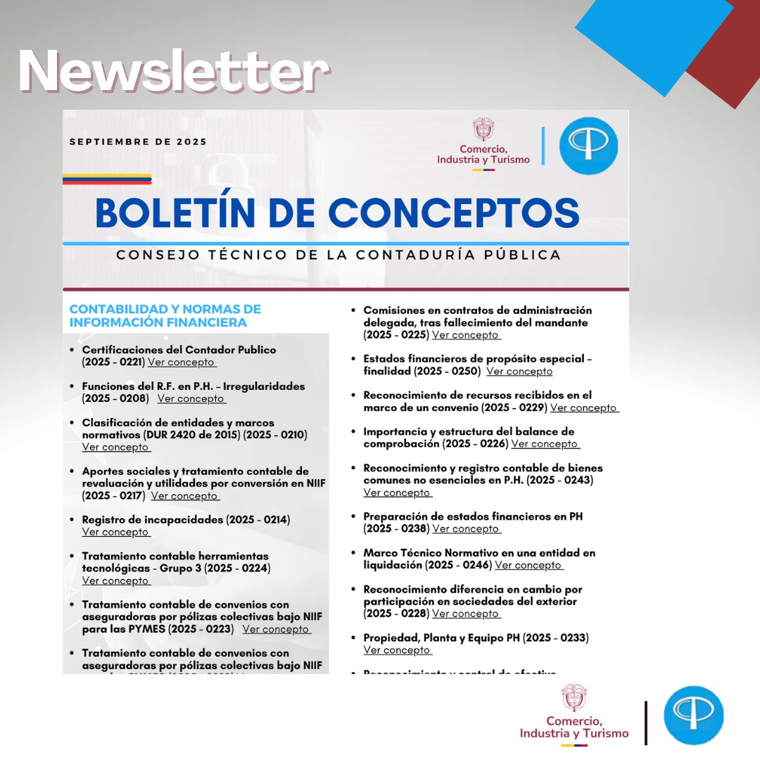 Consulta nuestro Boletín de septiembre de 2025 en el siguiente enlace:
#sostenibilidad
#NIIF
#contabilidad
bit.ly/4okSpuv