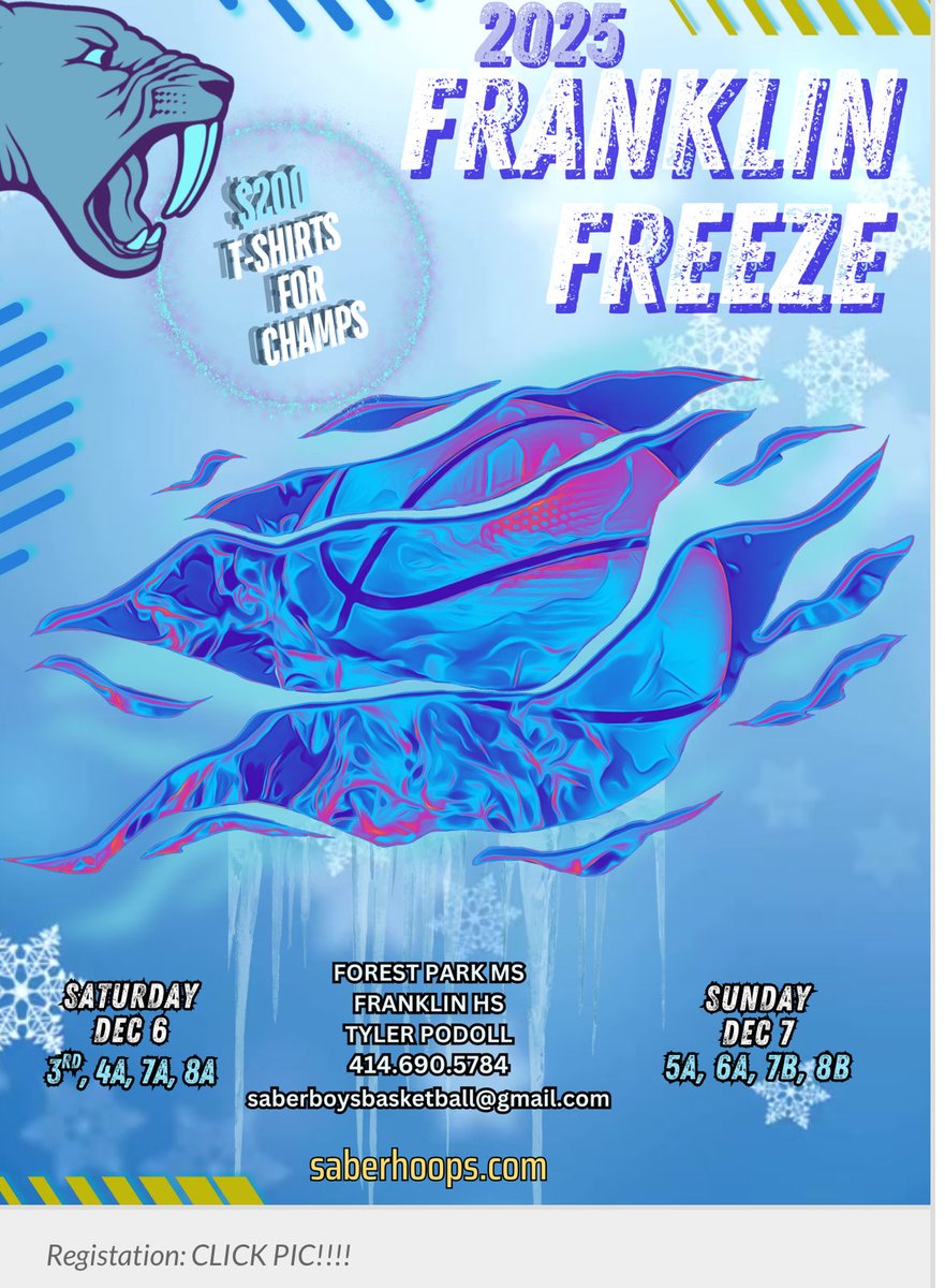 Our event is selling out fast!!! 

Register at Saberhoops.com

Only 20 spots left!